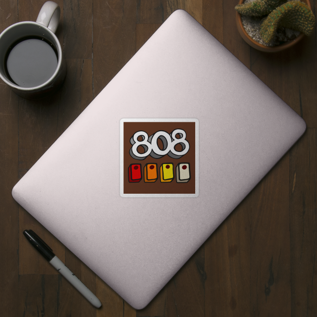 808 Drum Machine Button Grid Design - Electronic Music Fan Art by DankFutura